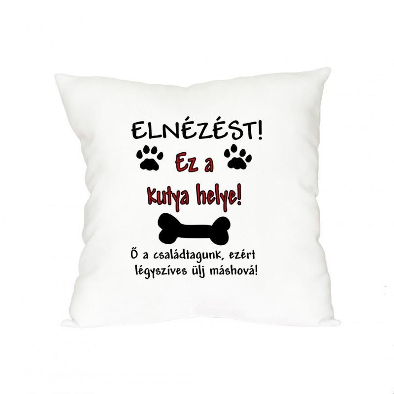 Kutya helye párna