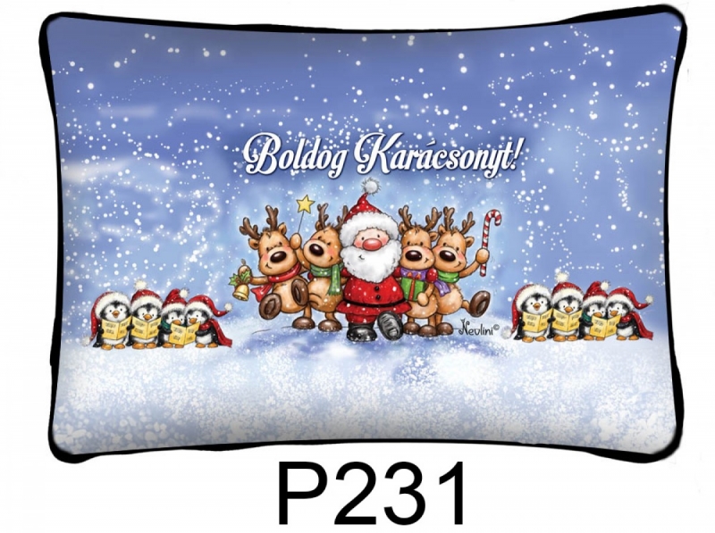 Párna Mikulás és szarvas P231