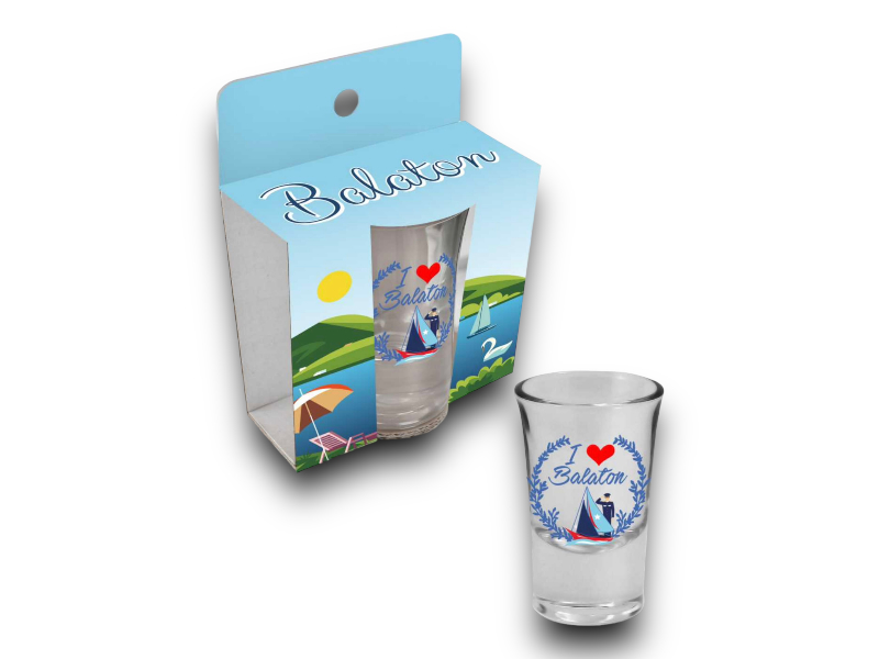 Pálinkás pohár'I love Balaton'