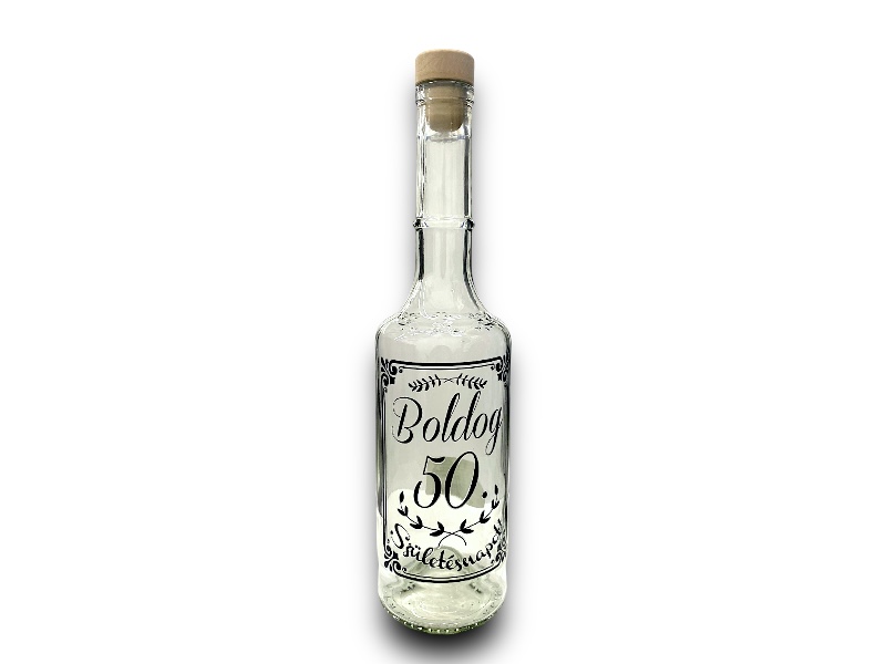 Pálinkásüveg 0,5l vegy50(saját