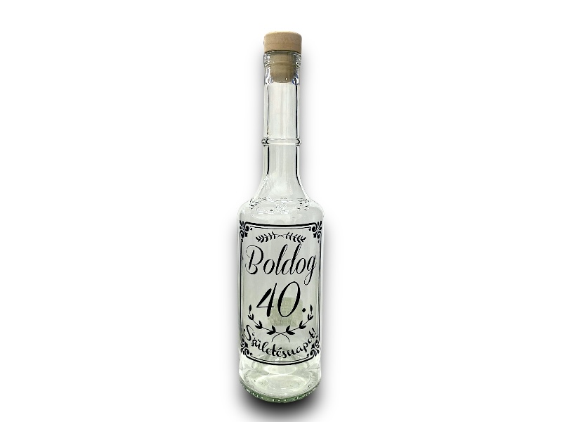 Pálinkásüveg 0,5l 40(saját)