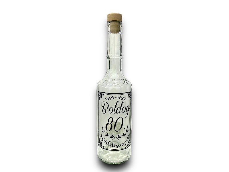 Pálinkásüveg 0,5L 80(saját)
