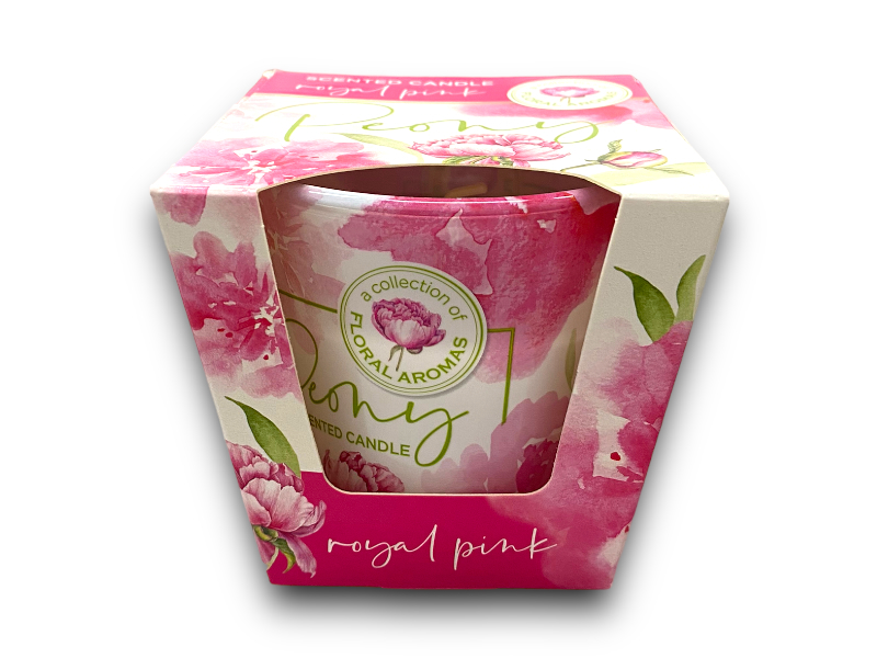 Poharas gyertya/Peony-r.pink