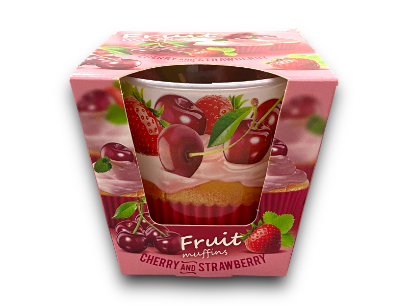 Poharas gyertya/Cherry-straw.