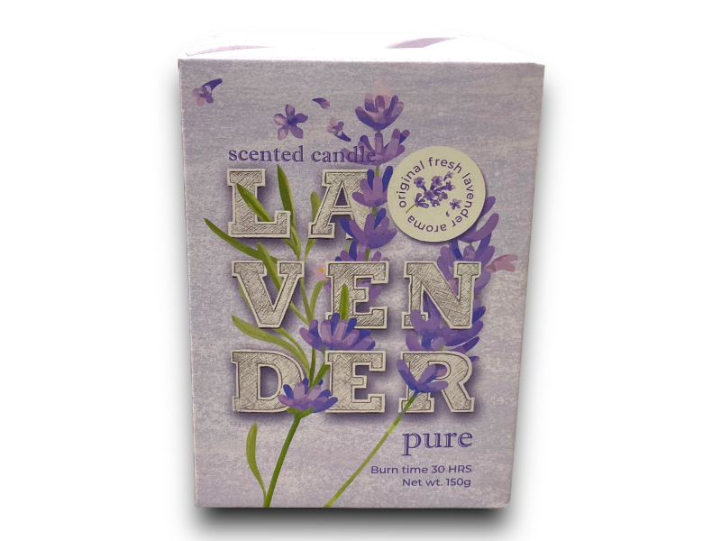Poharas gyertya/Lavender-pure