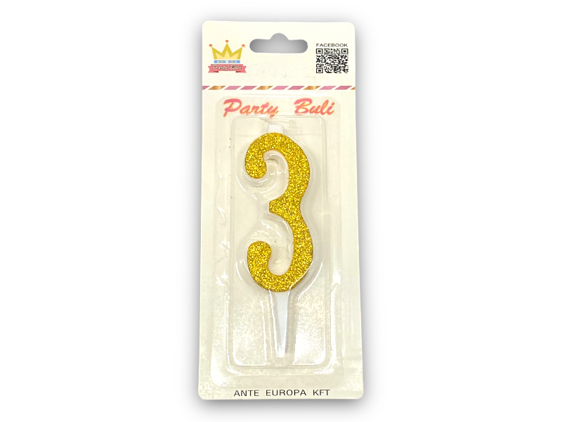 Gyertya 3 gold 897503