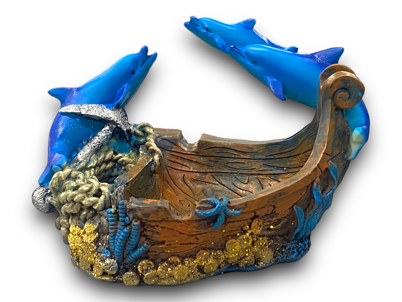 Delfin dekor hamutartó