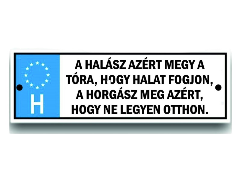 Rendszám A halász azért ...