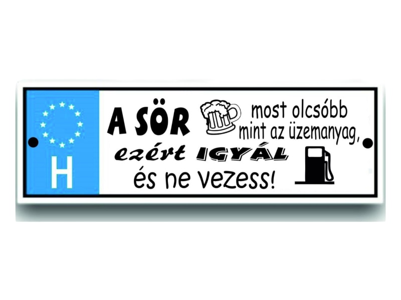 Rendszám A sör most olcsóbb...