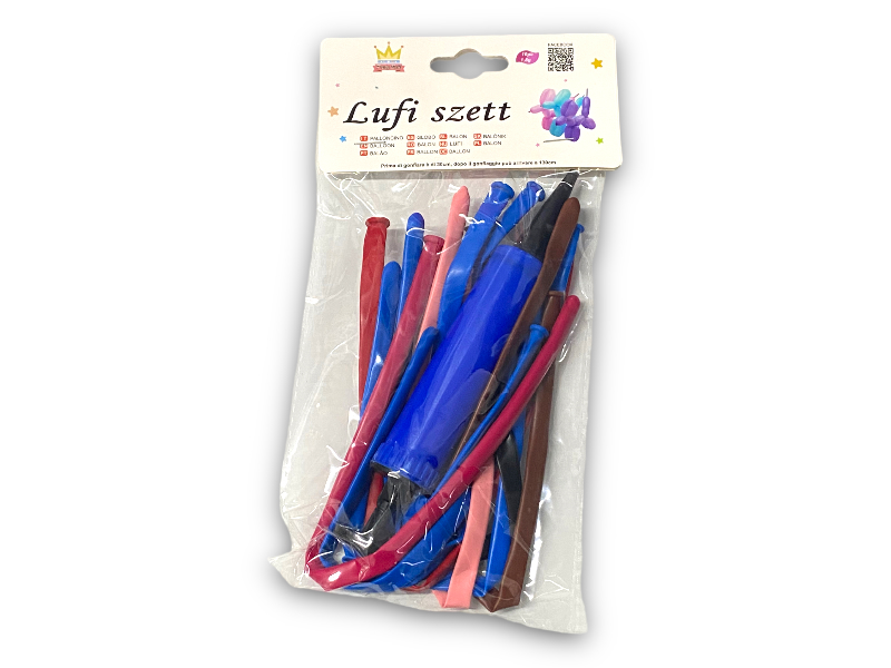 Lufi latex 10pcs+pumpa 888402